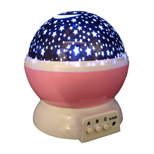 Proyector estrella led rosa a pilas AAA